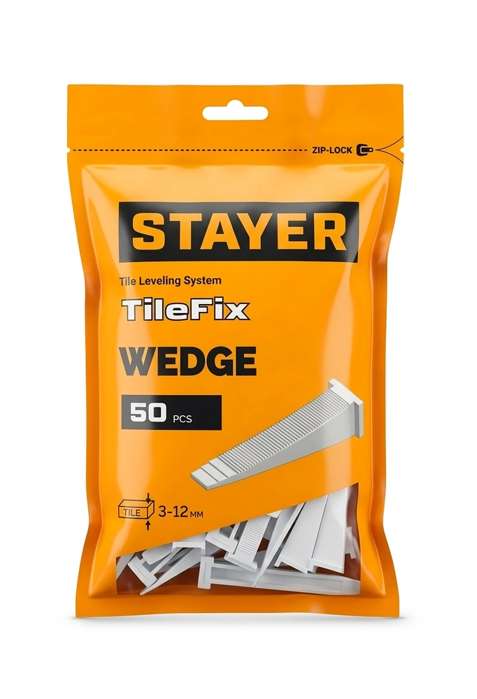 STAYER СВП TileFix, клин 50 шт, система выравнивания плитки ″ворота″ (33848-50) zb  33848-50