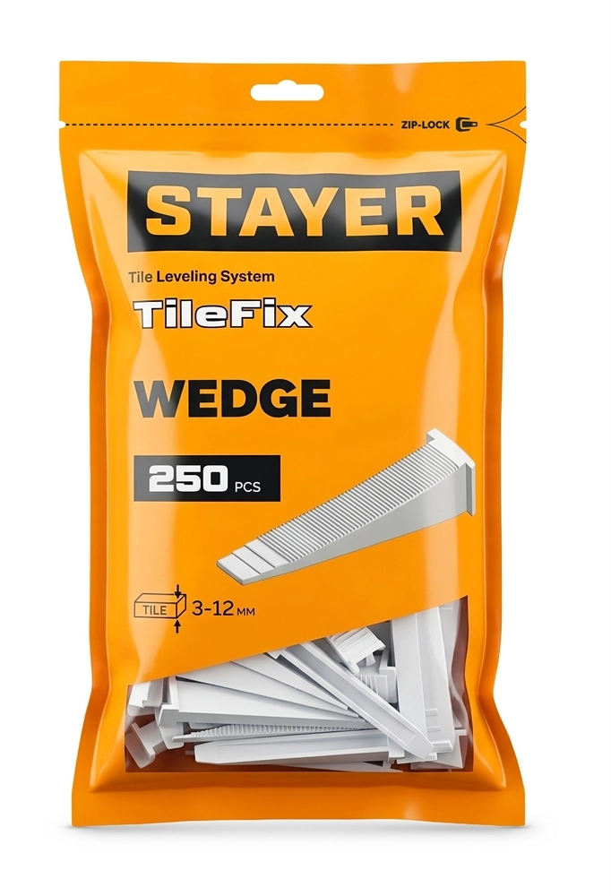 STAYER СВП TileFix, клин 250 шт, система выравнивания плитки ″ворота″ (33849-250) zb  33849-250