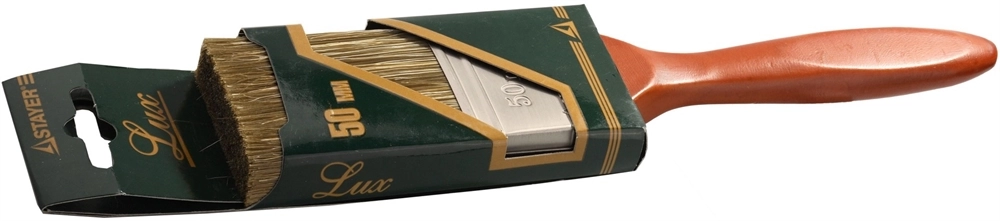 STAYER LASUR-LUX, 63 мм, 2.5″, смешанная щетина, деревянная ручка, для высокотекучих ЛКМ, плоская кисть (01051-063) zb  01051-063