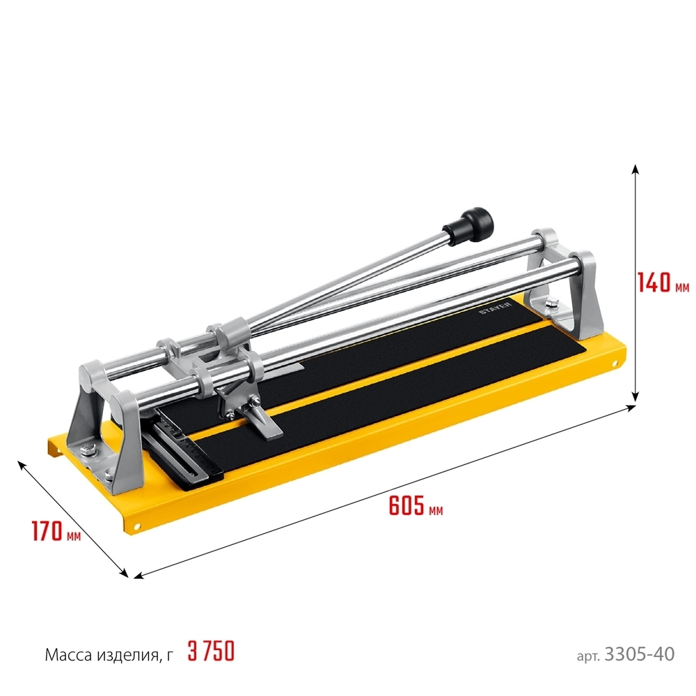 STAYER  400 мм, 16 мм, усиленный плиткорез (3305-40) 3305-40_z01