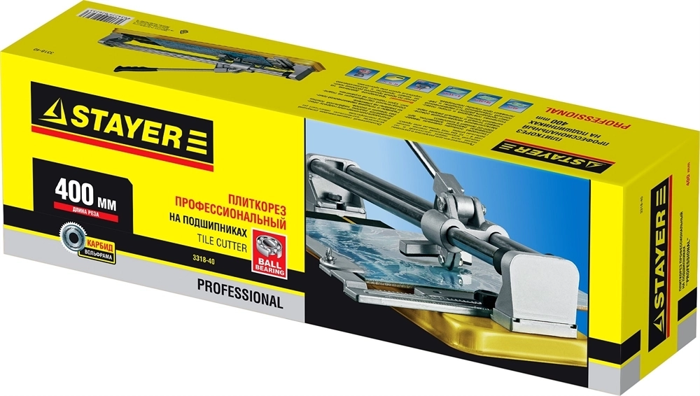 STAYER  400 мм, 4 - 15 мм, плиткорез на подшипниках, Professional (3318-40) 3318-40
