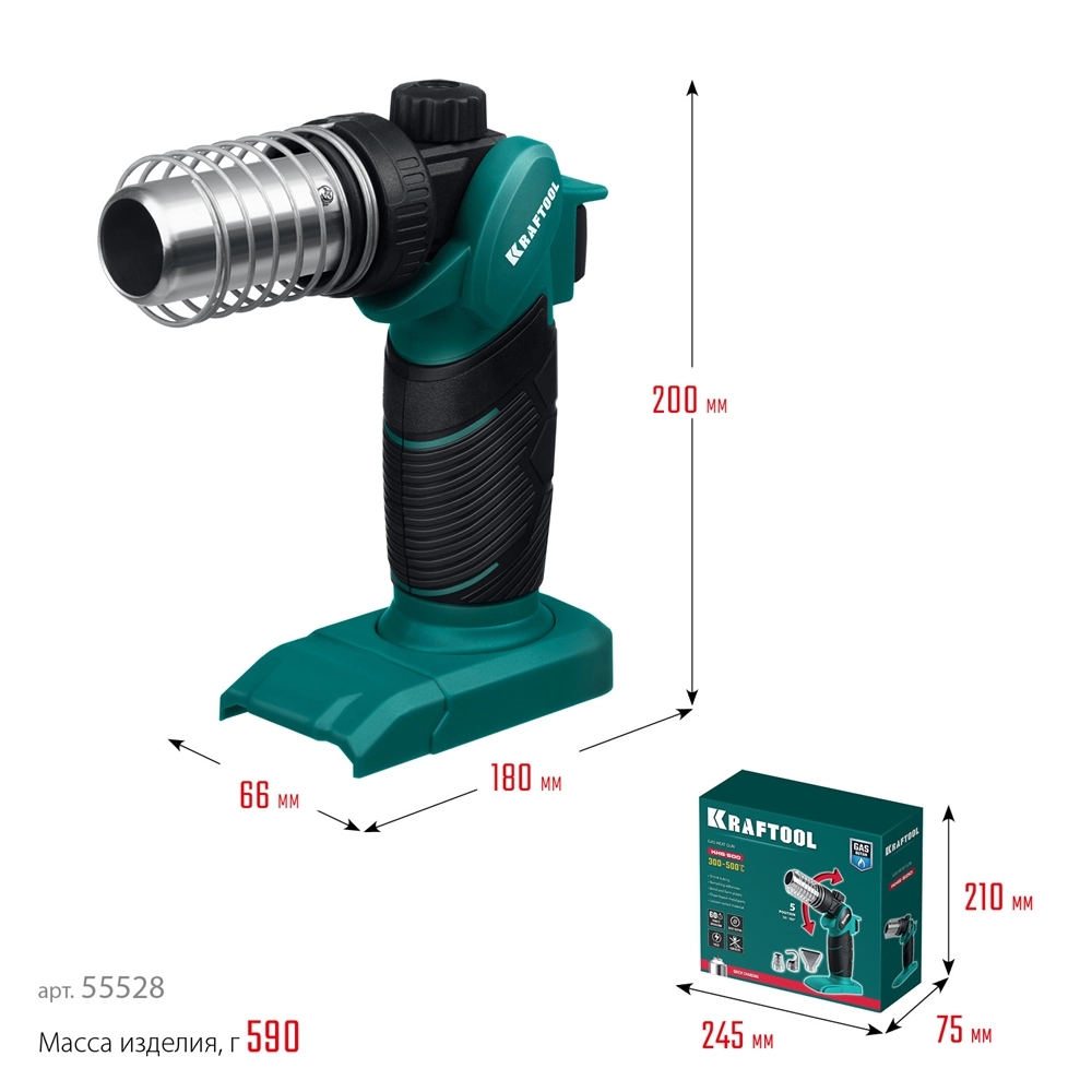KRAFTOOL KHG-500, 500°C, Газовый термофен (55528) zb  55528