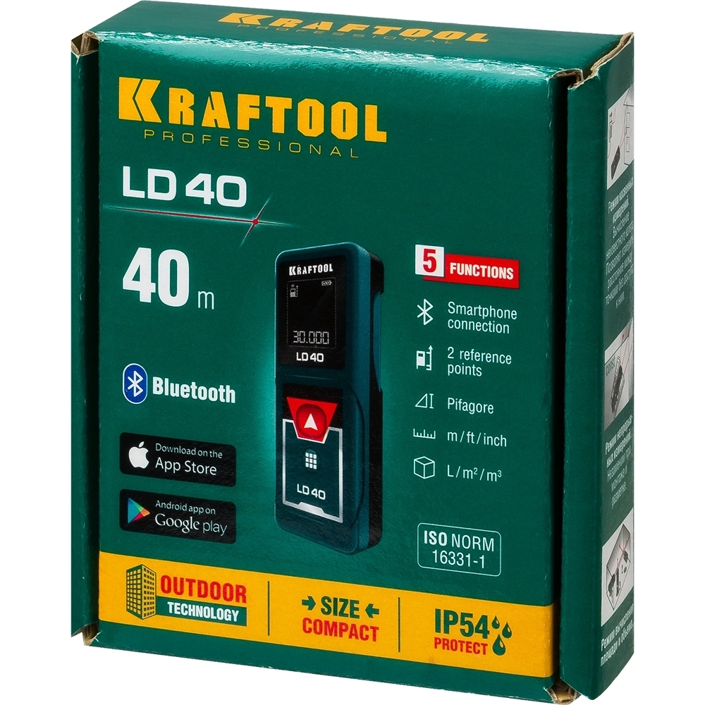 KRAFTOOL  LD-40, 5 см - 40 м, лазерный дальномер (34763) 34763