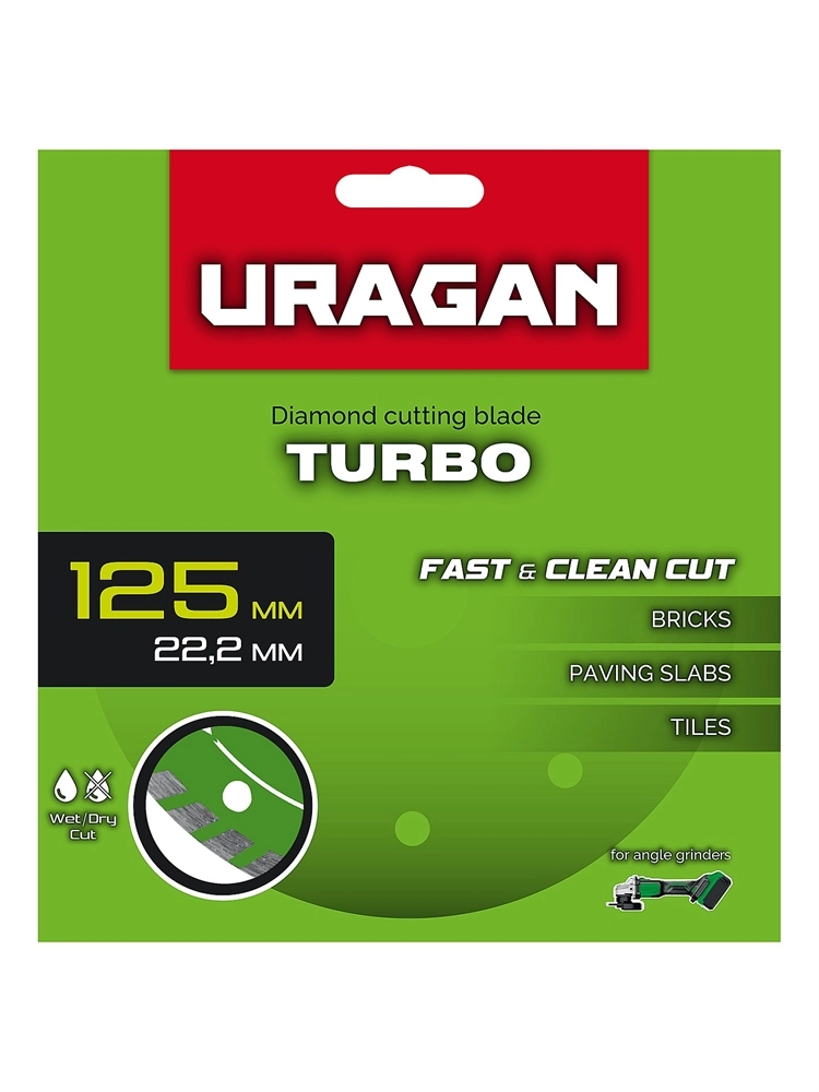 URAGAN TURBO 125 мм, диск алмазный отрезной сегментированный (36706-125) zb  36706-125