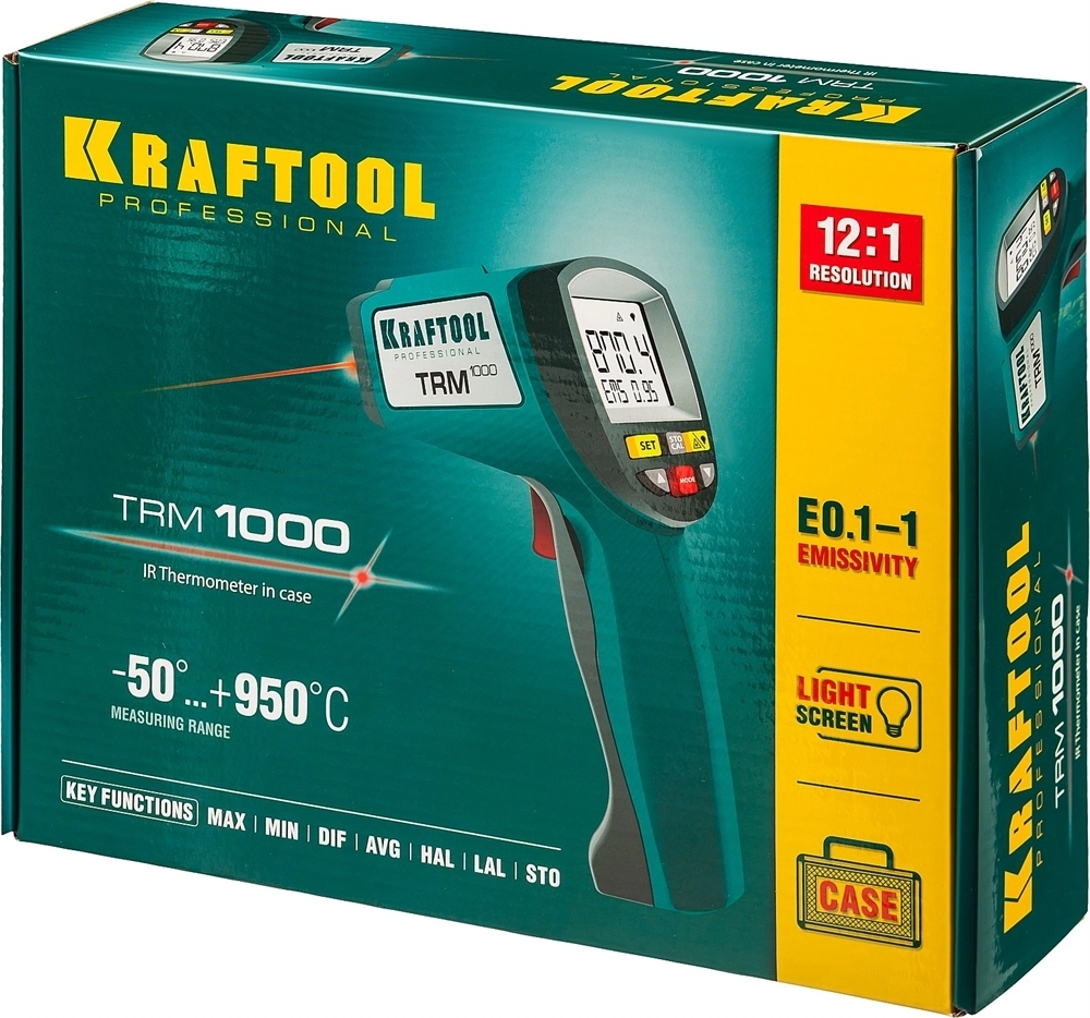 KRAFTOOL  TRM-1000, -30° +950°С, пирометр инфракрасный (45703-950) 45703-950