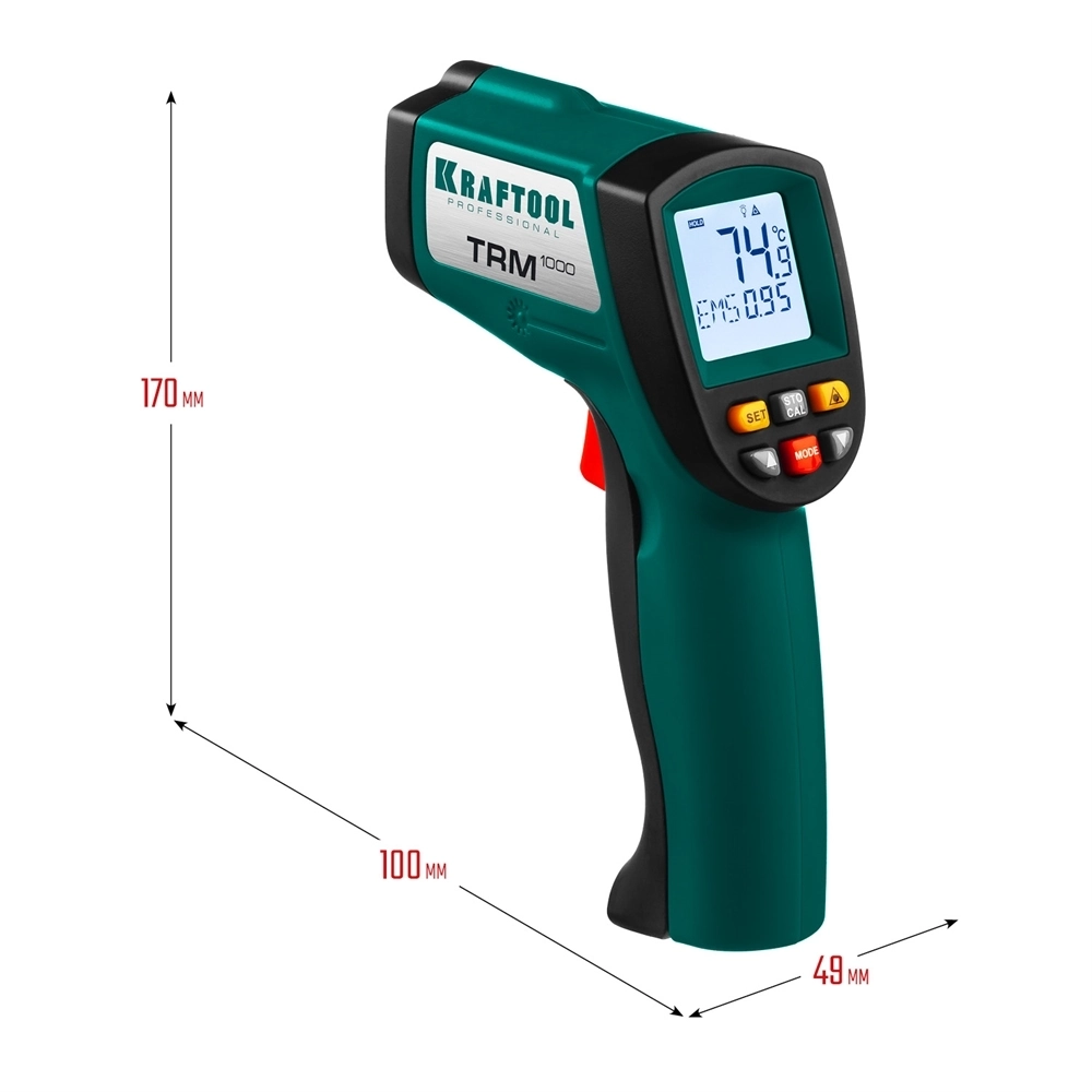 KRAFTOOL  TRM-1000, -30° +950°С, пирометр инфракрасный (45703-950) 45703-950