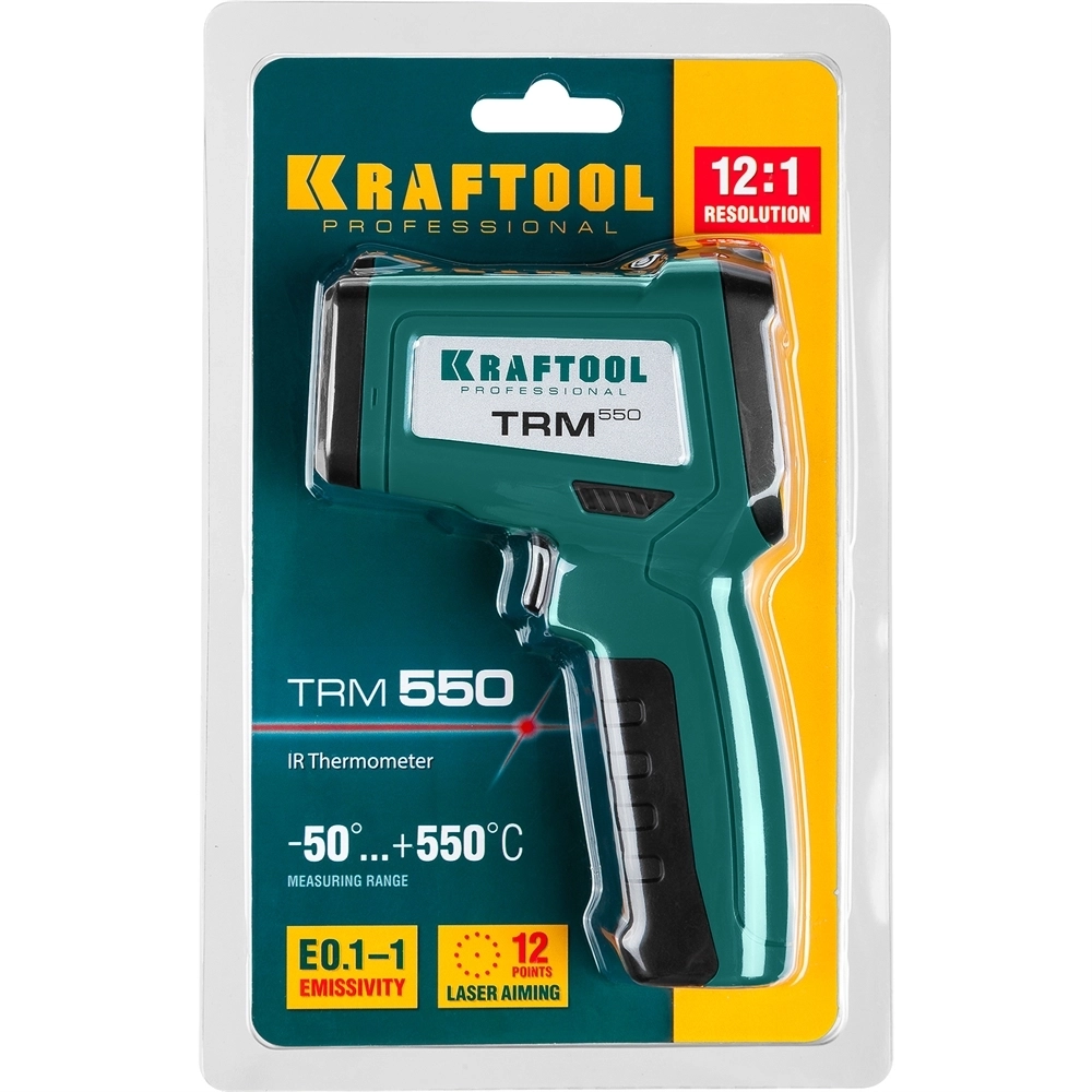 KRAFTOOL  TRM-550, -30° +550°С, пирометр инфракрасный (45705-550) 45705-550