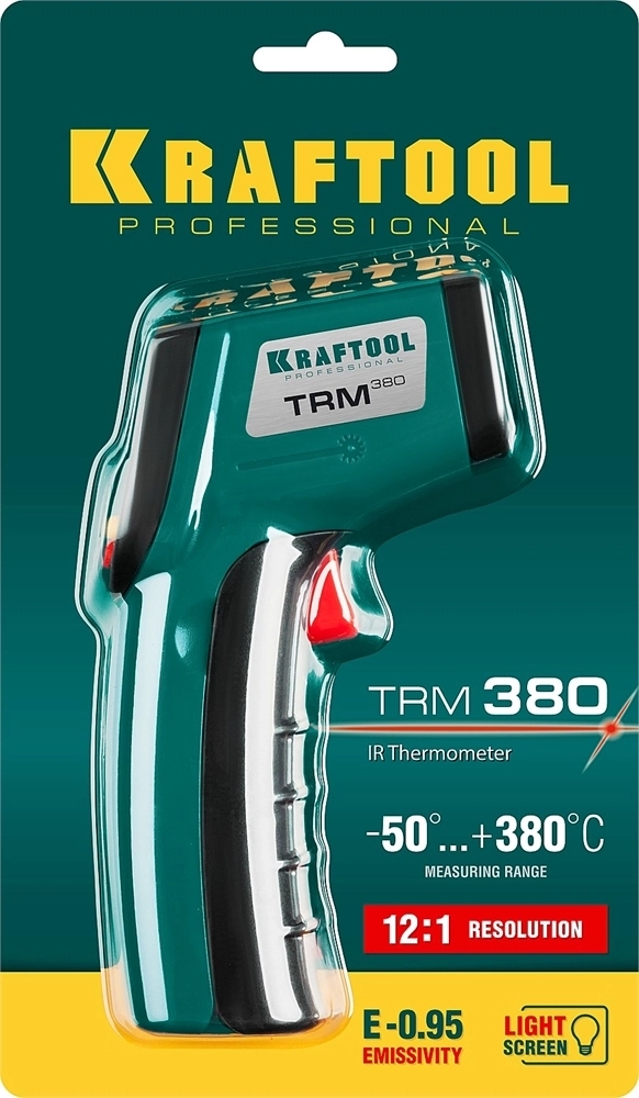 KRAFTOOL  TRM-380, -50° +380°С, пирометр инфракрасный (45707-380) 45707-380