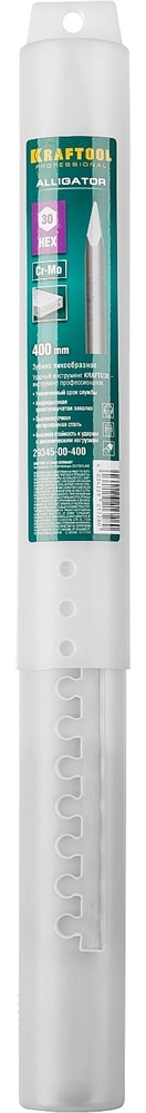 KRAFTOOL ALLIGATOR, 400 мм, HEX 30, пикообразное зубило (29345-00-400) zb  29345-00-400