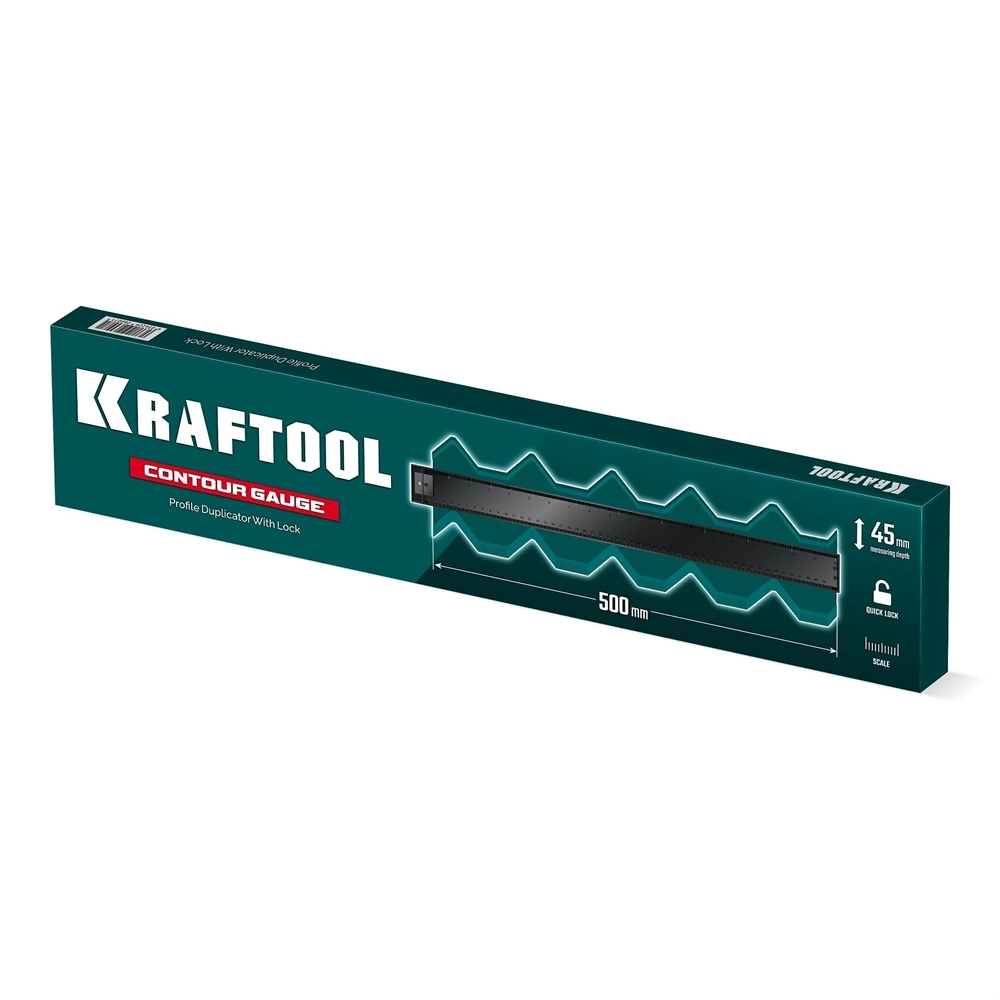 KRAFTOOL 500 мм, шаблон для копирования контура с фиксатором (30077-500) zb  30077-500