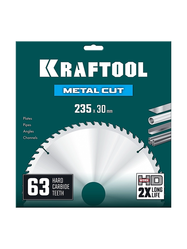 KRAFTOOL Metal Cut 235 х 30 мм, 63Т, диск пильный по металлу и стали (36954-235-30-63) zb  36954-235-30-63
