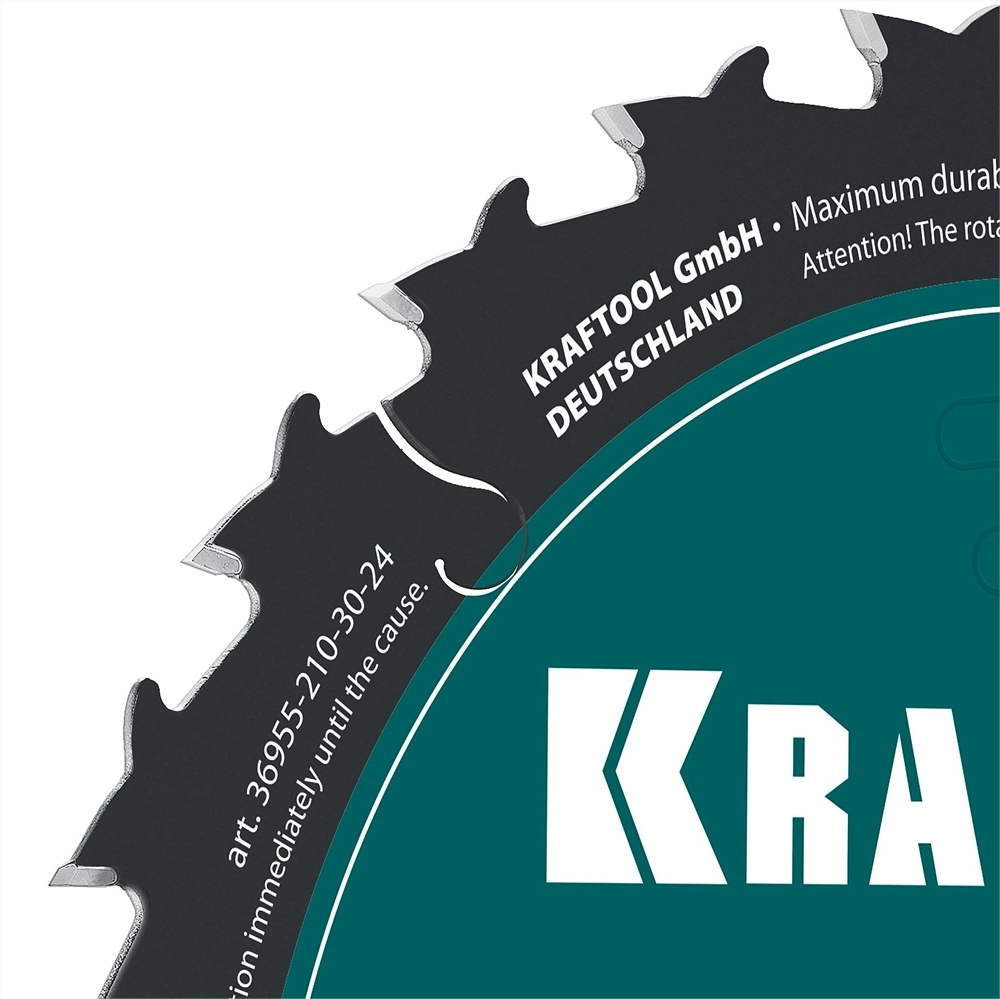 KRAFTOOL Slim wood cut 210 х 30 x 1.8 мм, 24Т, диск пильный по дереву, (36955-210-30-24) zb  36955-210-30-24