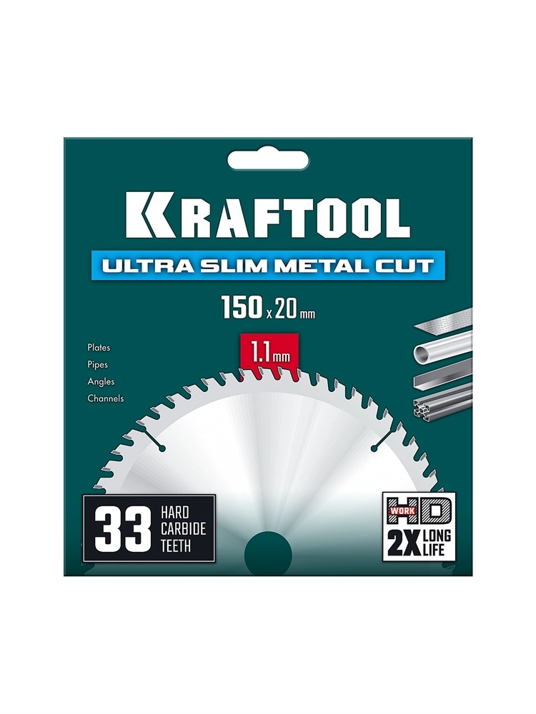 KRAFTOOL Ultra-Slim Metal Cut 150 х 20 x 1.1 мм, 33Т, диск пильный, тонкий рез металла (36956-150-20-33) zb  36956-150-20-33