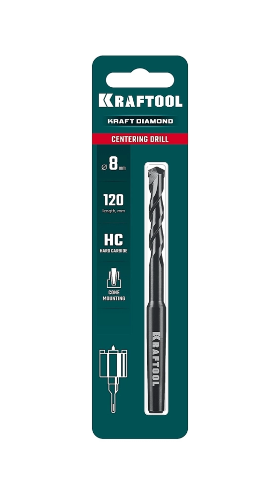KRAFTOOL d 8 мм, Центрирующее сверло (29824-08) zb  29824-08