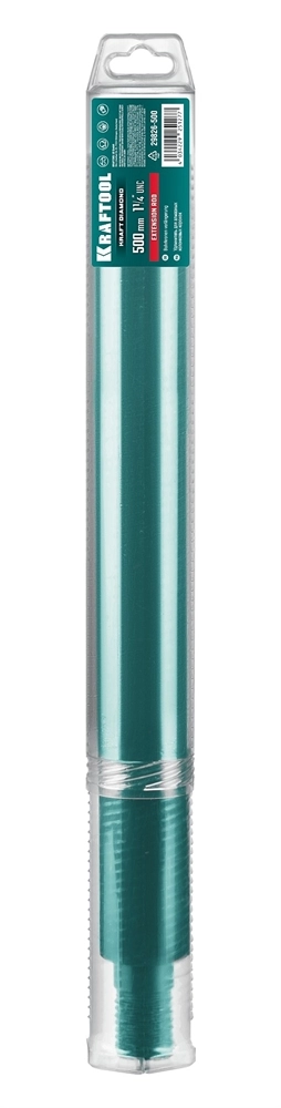 KRAFTOOL L500 мм, стальной, посадка 1 1/4″, Удлинитель для алмазных коронок (29826-500) zb  29826-500
