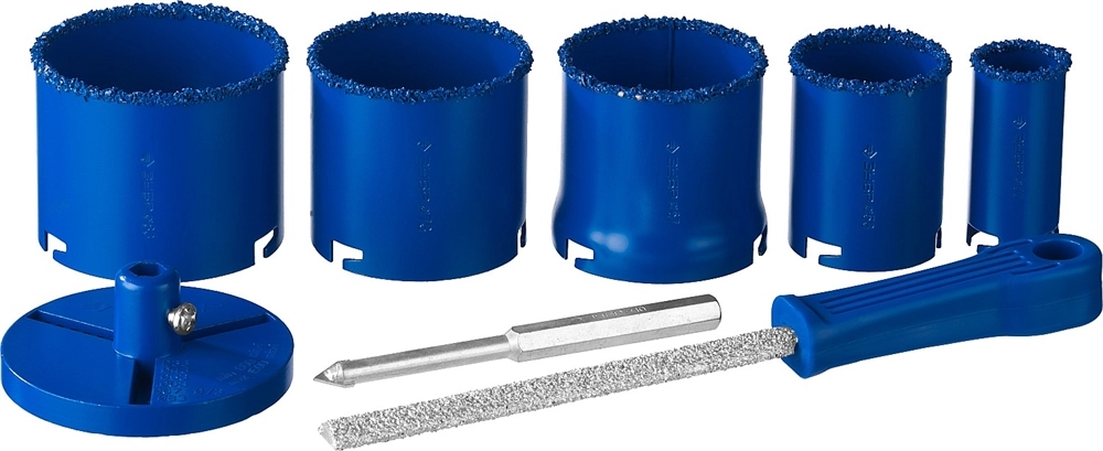 ЗУБР 8 шт, d 33, 53, 67, 73, 83 мм, карбид-вольфрамовое нанесение, набор кольцевых коронок, Профессионал (33350-H8) zb  33350-h8_z01