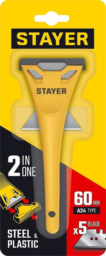STAYER 60 мм, 5 доп. лезвий, компактный скребок (0851-H6) zb  0851-h6_z02