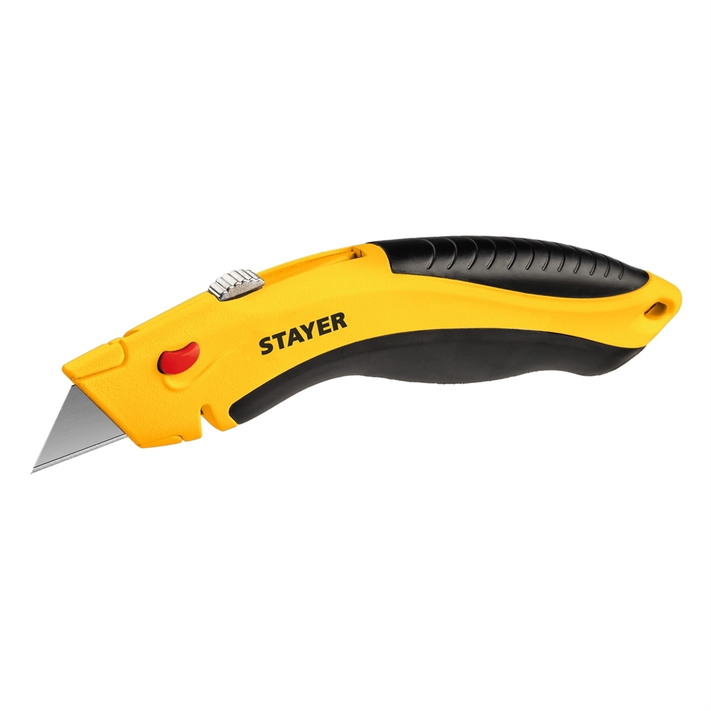 STAYER Hercules-A24, универсальный металлический нож с трапециевидным лезвием, Professional (0947) zb  947