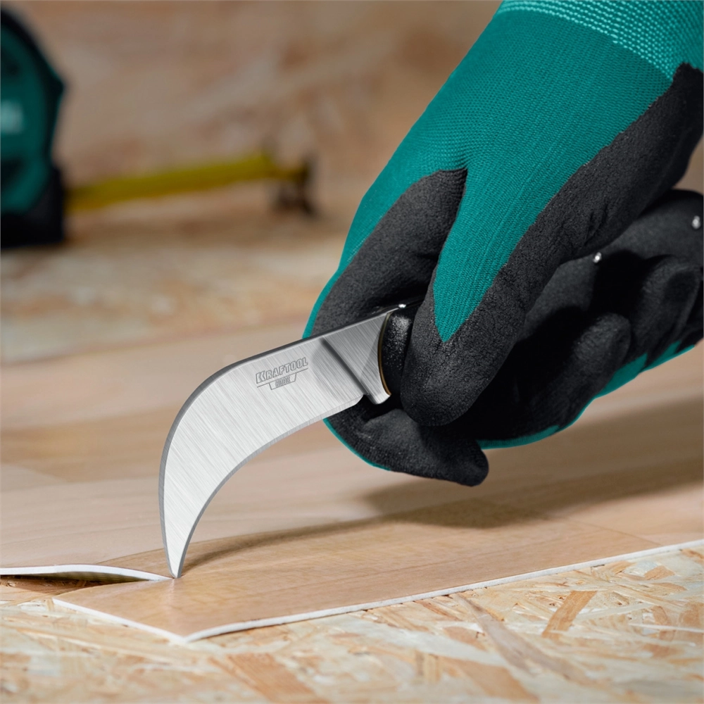 KRAFTOOL HOOK, для листовых и рулонных материалов, 200 мм, складной нож (09298) zb  9298