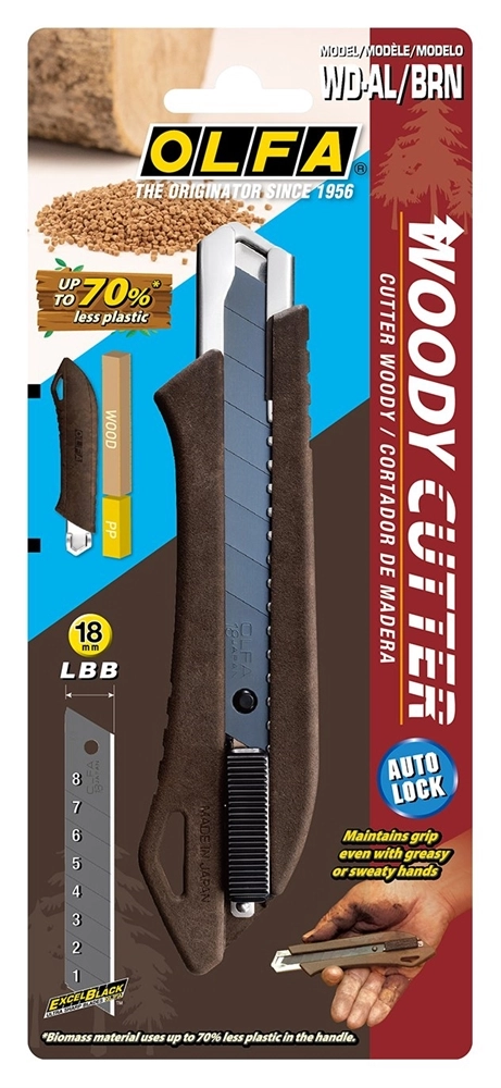 OLFA WOOD-PP Models 18 мм, с сегментированным лезвием, нож (OL-WD-AL) zb  ol-wd-al