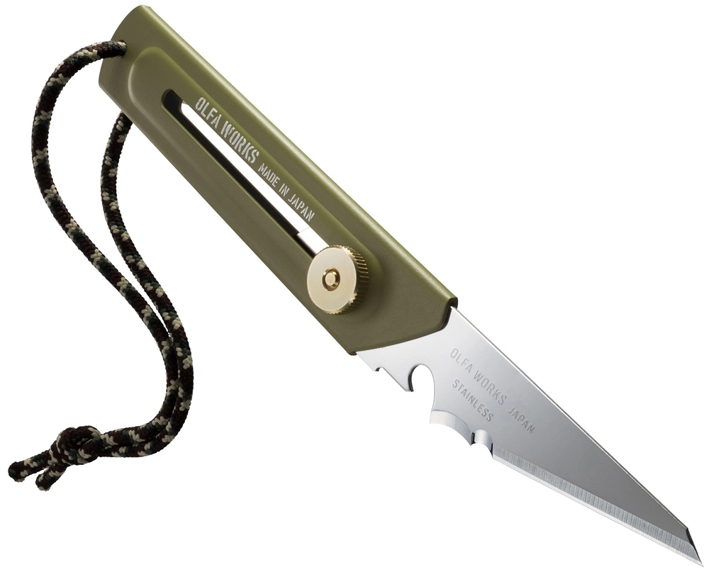 OLFA WORKS BK1 BUSHCRAFT KNIFE многоцелевой нож со сменным лезвием (OW-BK1-OD) zb  ow-bk1-od
