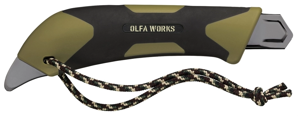 OLFA WORKS FK1 FIELD KNIFE универсальный нож со сменным серрейторным лезвием для сложных материалов (OW-FK1-OD) zb  ow-fk1-od