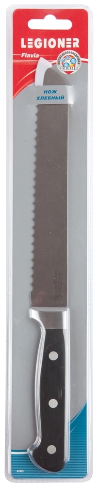LEGIONER Flavia, 200 мм, лезвие из молибденванадиевой стали, пластиковая рукоятка, хлебный нож (47923) zb  47923