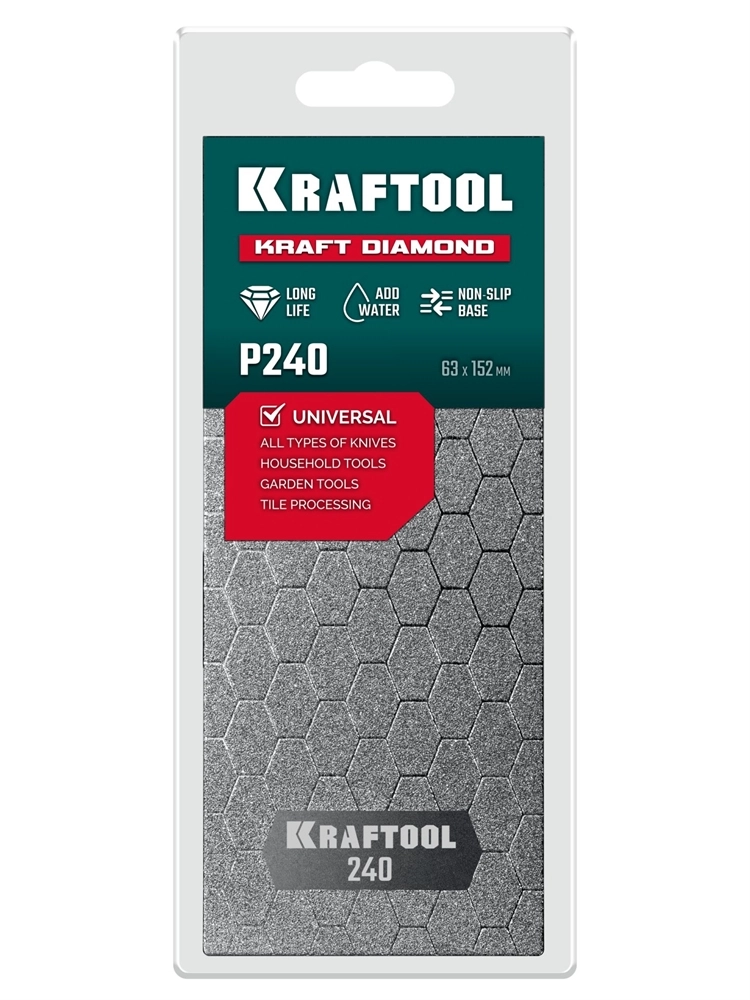 KRAFTOOL DIAMOND 63 х 152 мм, Р240, пластина алмазная заточная (35710-240) zb  35710-240