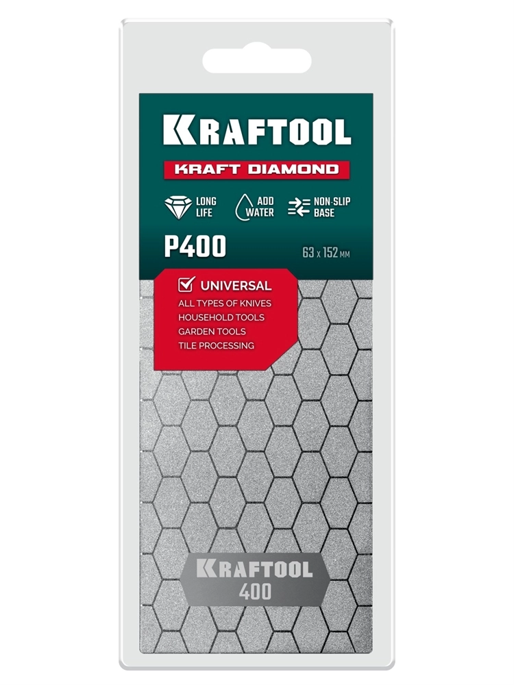 KRAFTOOL DIAMOND 63 х 152 мм, Р400, пластина алмазная заточная (35710-400) zb  35710-400
