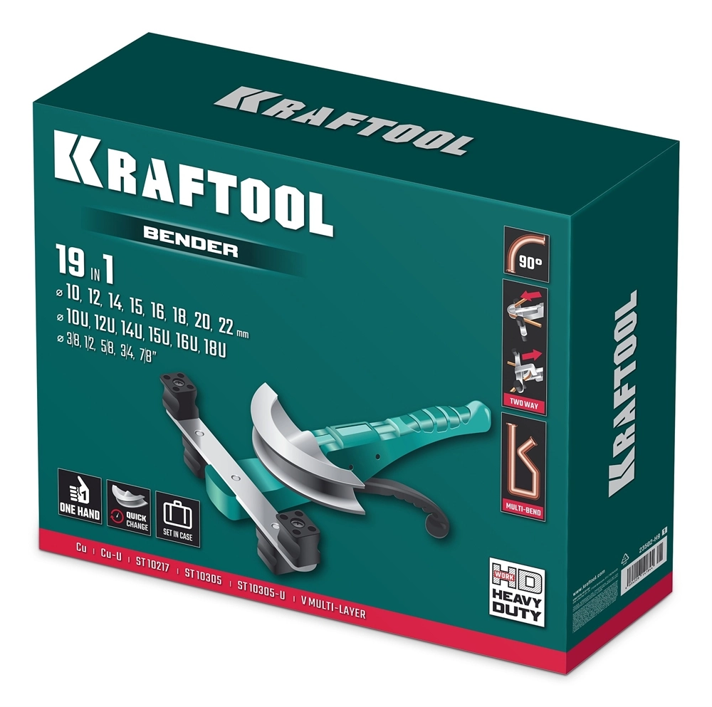 KRAFTOOL 19в1, 3/8 - 7/8”, 10 - 22мм, рычажный трубогиб арбалетного типа (23502-H9) zb  23502-h9_z01