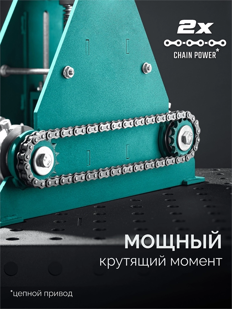 KRAFTOOL CB-60, 60х40 мм, цепной профилегибочный станок (23630-60) zb  23630-60