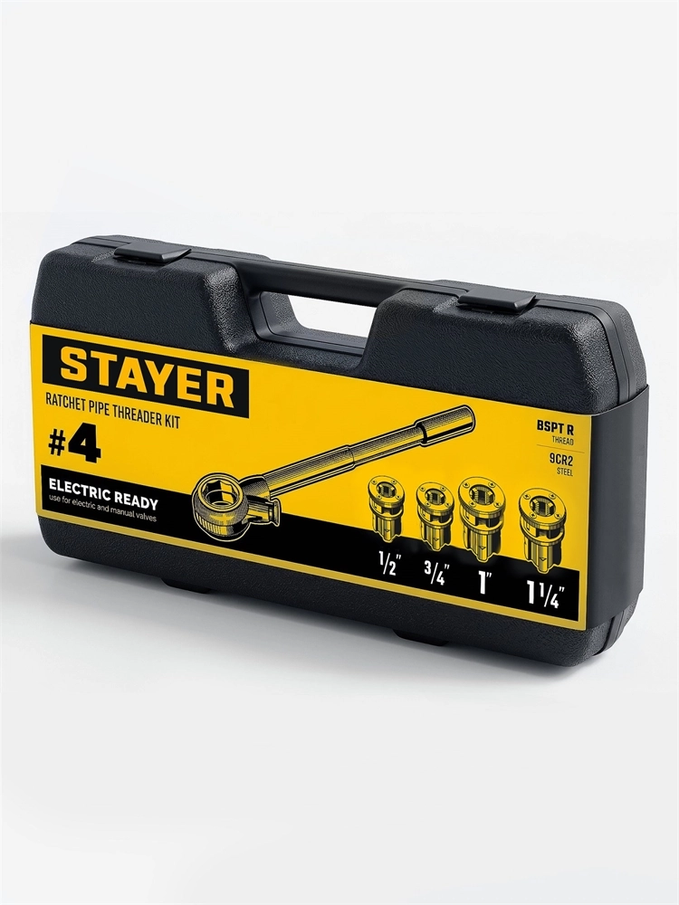 STAYER набор клуппов с трещоткой №4, Professional (28260-H4) zb  28260-h4