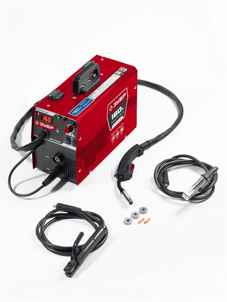 ЗУБР RED FORCE, MIG / MAG, FCAW, MMA, TIG, 160 А, полуавтомат сварочный, с газом / без газа, горелка ПСГ-180 (ПСГ-М5-160) zb  псг-м5-160