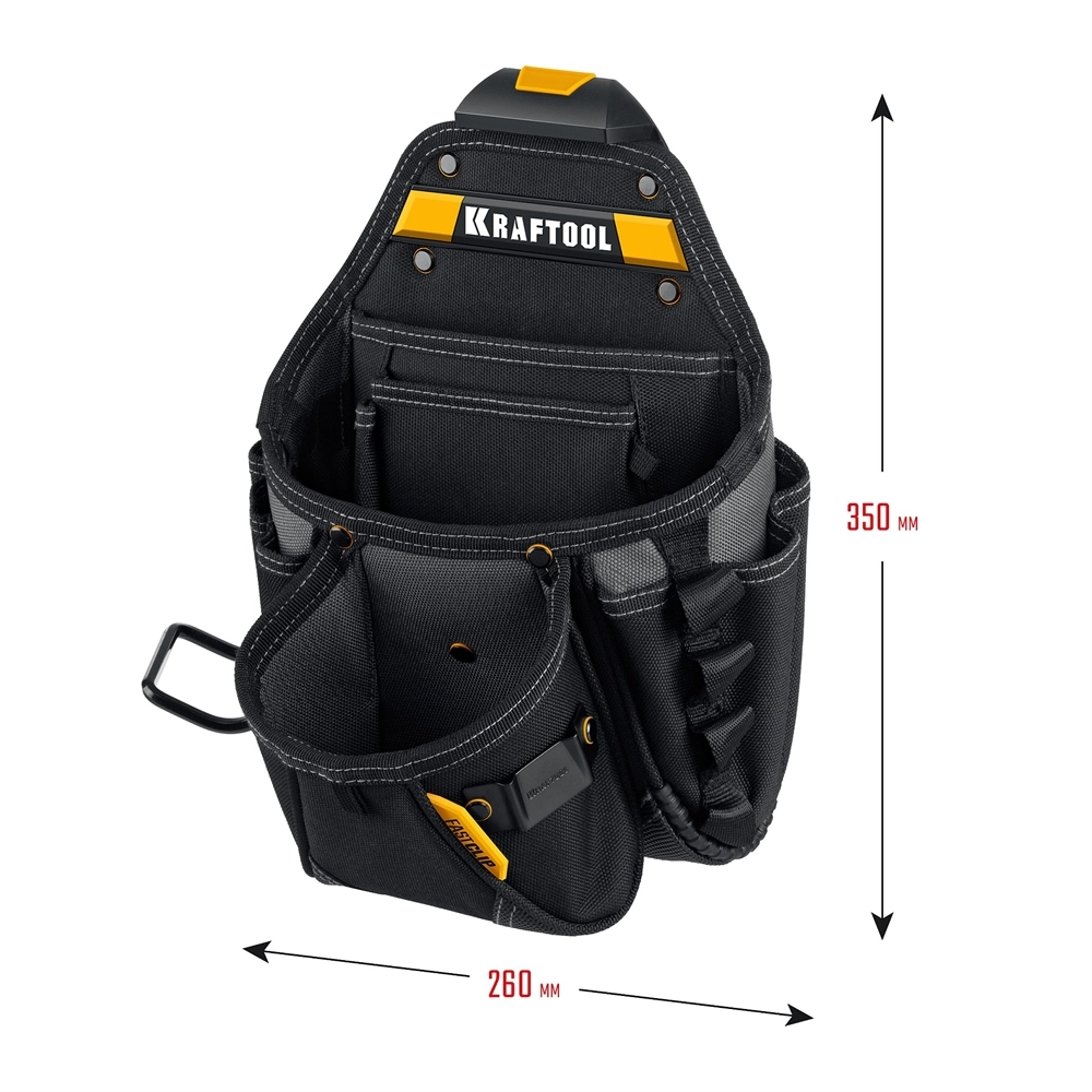 KRAFTOOL KP-27 поясная сумка с быстросъёмным креплением FastClip, 350 х 260 мм (38773) zb  38773