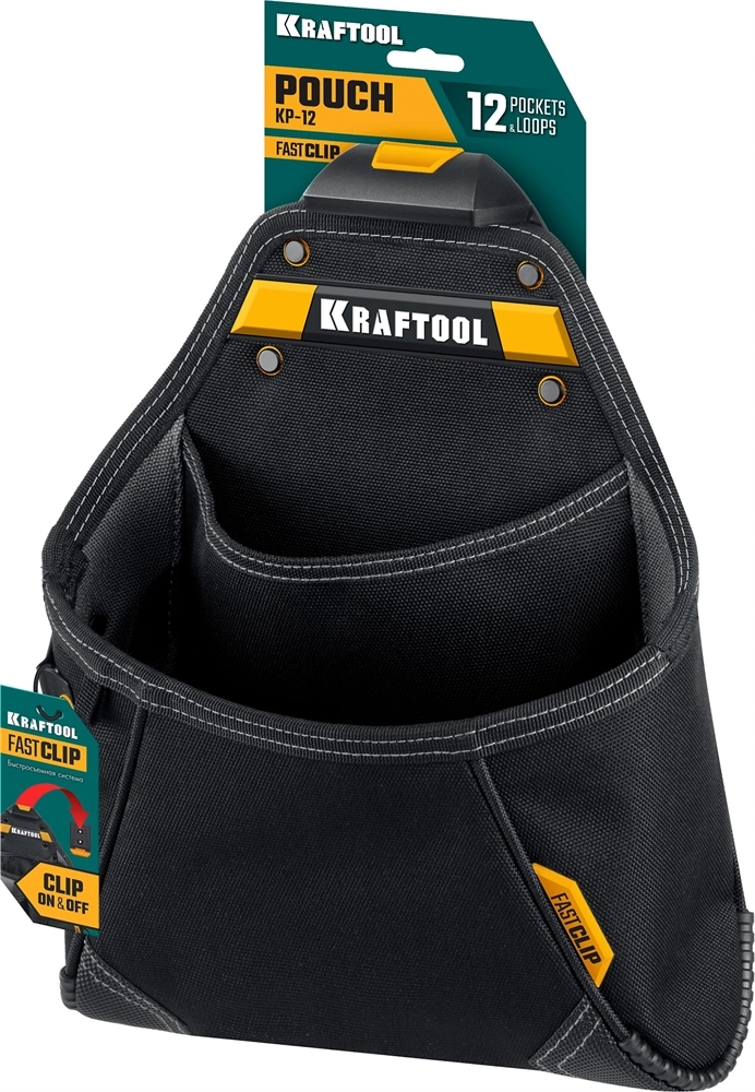 KRAFTOOL KP-12 поясная сумка с быстросъёмным креплением FastClip, 260 х 340 мм (38774) zb  38774