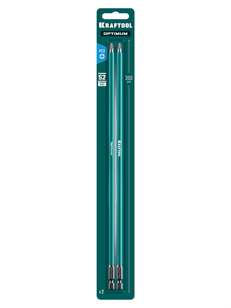 KRAFTOOL OPTIMUM PZ 2, 300 мм, 2 шт, биты (26124-2-300-2) zb  26124-2-300-2