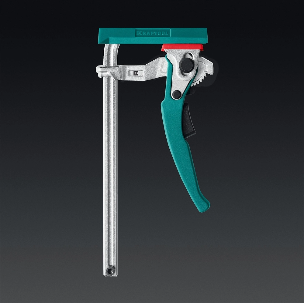 KRAFTOOL KRAFTFLEX, KLT-160, 160/60 мм, универсальная, цельнокованая, рычажная, быстрозажимная, в T-track струбцина (32331-160) zb  32331-160