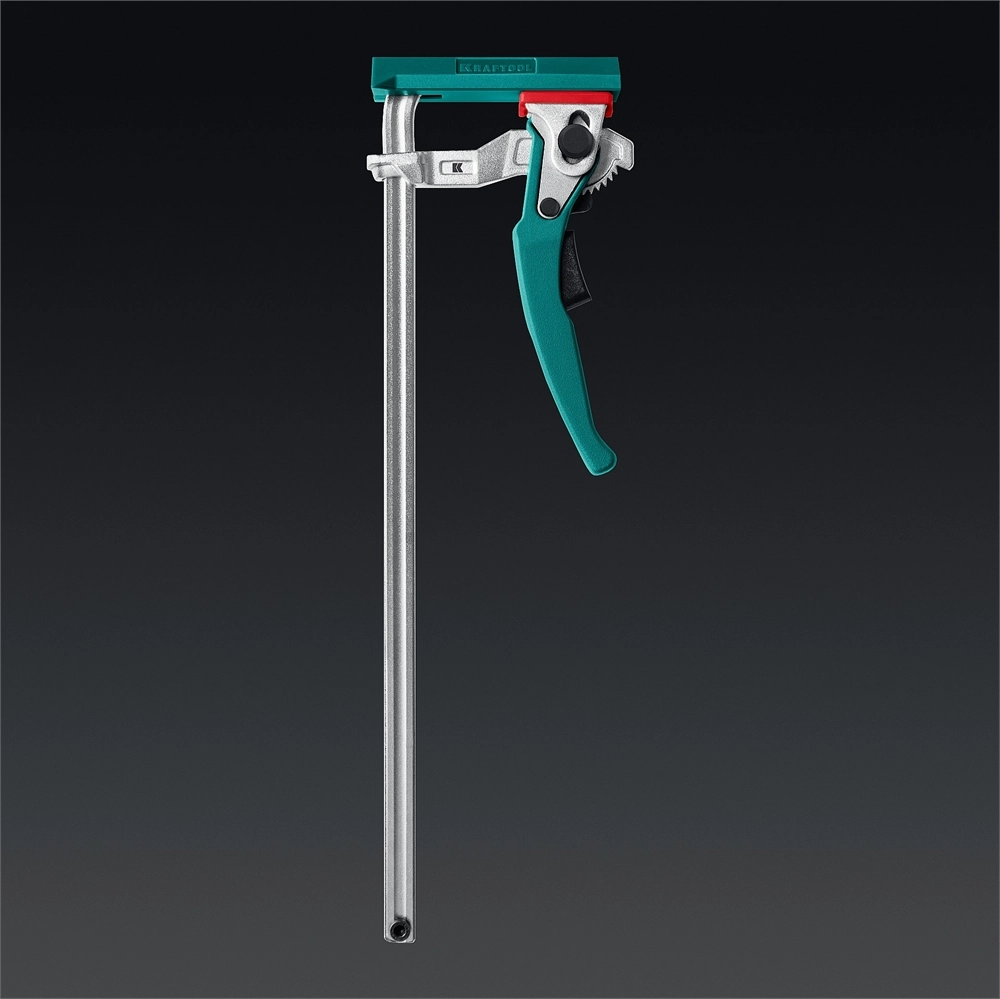 KRAFTOOL KRAFTFLEX, KLT-300, 300/60 мм, универсальная, цельнокованая, рычажная, быстрозажимная, в T-track струбцина (32331-300) zb  32331-300