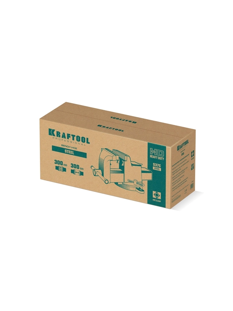 KRAFTOOL STEEL, 300 мм, стальные слесарные тиски (32701-300) zb  32701-300