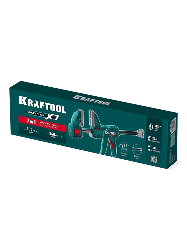 KRAFTOOL KRAFTFLEX X7 300, 300 х 85 мм, многофункциональная быстрозажимная струбцина (32777-300) zb  32777-300