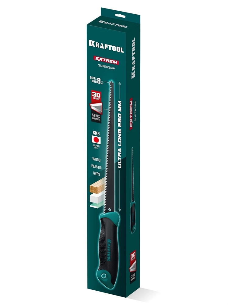 KRAFTOOL EXTREM SUPERSAW 250 мм, Мощная выкружная ножовка (15179-25) zb  15179-25