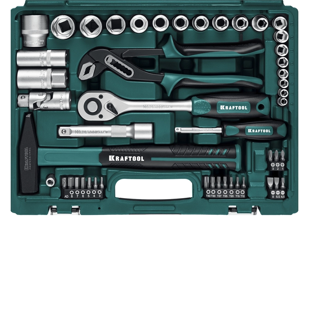 KRAFTOOL EXTREM-66, 66 предм., (1/2″+1/4″), универсальный набор инструмента (27976-H66) zb  27976-h66_z01