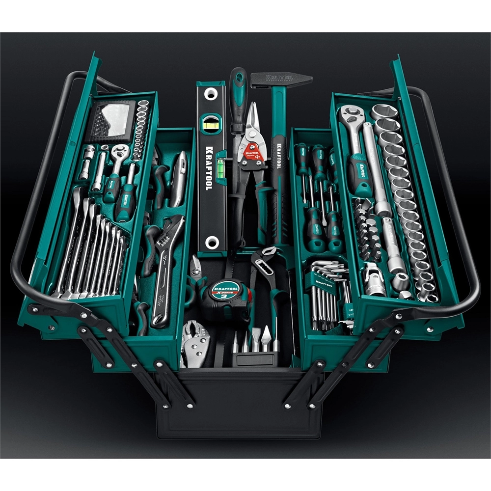 KRAFTOOL GRAND-152, 152 предм., (1/2″+1/4″), Универсальный набор инструмента (27978-H152) zb  27978-h152