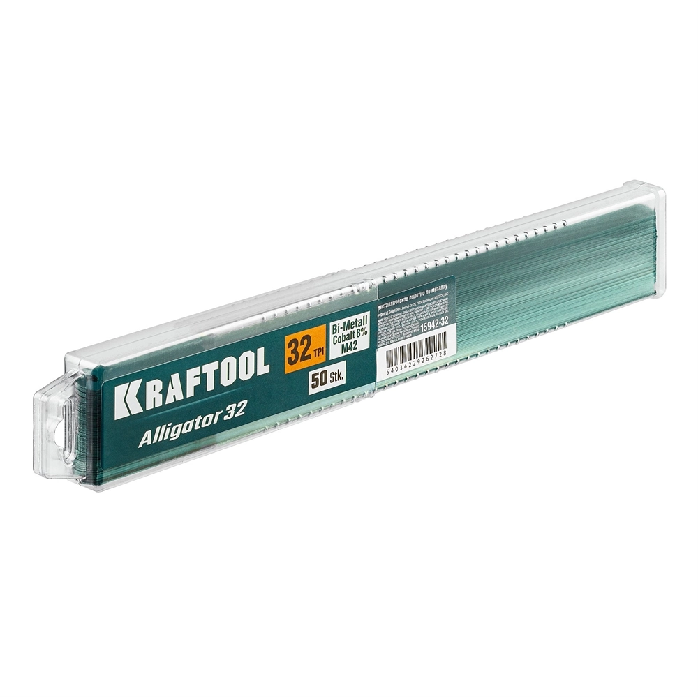 KRAFTOOL Alligator-32, 32 TPI, 300 мм, биметаллическое гибкое полотно по металлу (15942-32) zb  15942-32