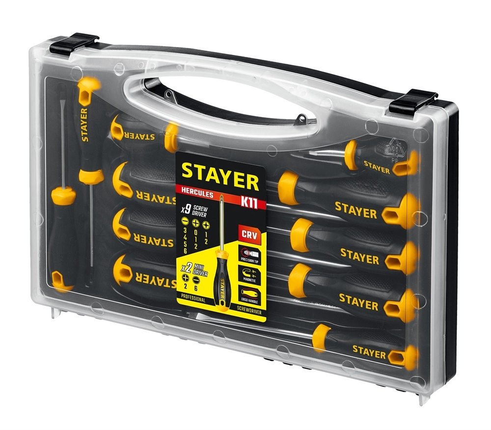 STAYER Hercules-K11 набор отверток 11 шт zb  25055-h11