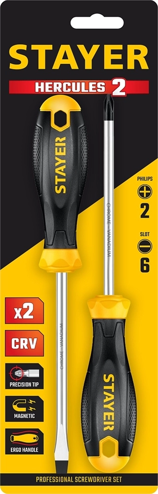 STAYER Hercules, 2 предм., набор отверток (2513-H2) zb  2513-h2_z02