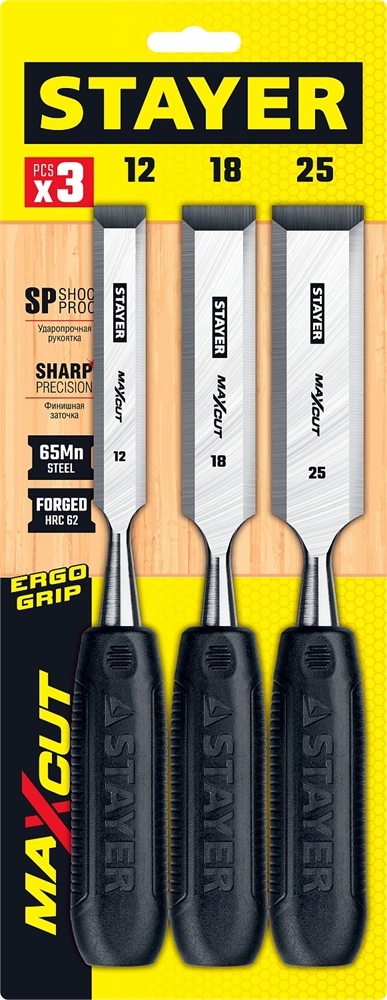 STAYER Max-Cut, 3 предм., набор стамесок (1820-H3) zb  1820-h3_z01