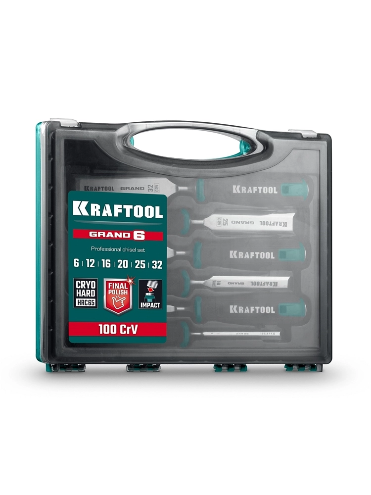 KRAFTOOL GRAND-6 набор стамесок-долот с двухкомпонентной рукояткой, 6 шт zb  1818-h6