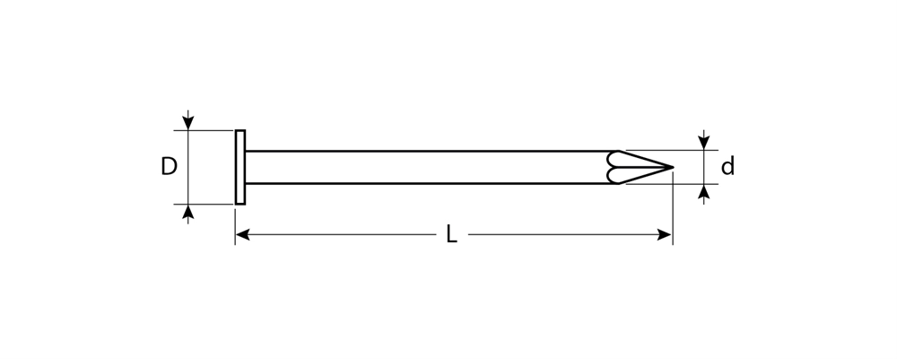 ЗУБР  ГОСТ 4029-63, 25 x 2 мм, цинк, 5 кг, толевые гвозди (305210-20-025) 305210-20-025