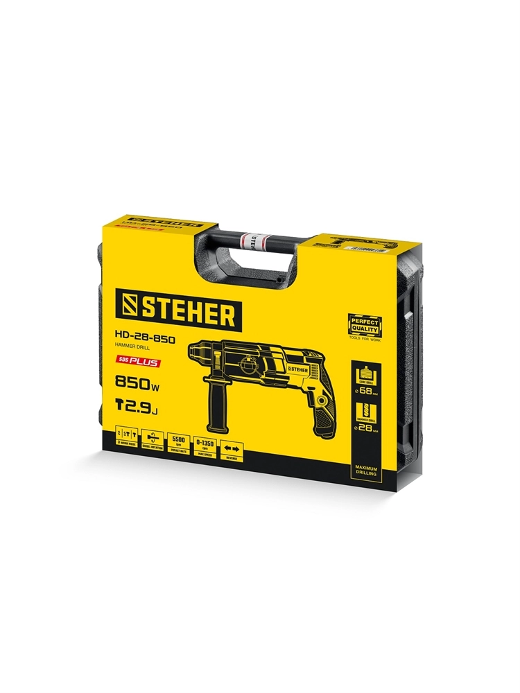 STEHER 28 мм, 850 Вт, перфоратор SDS Plus (HD-28-850) zb  hd-28-850